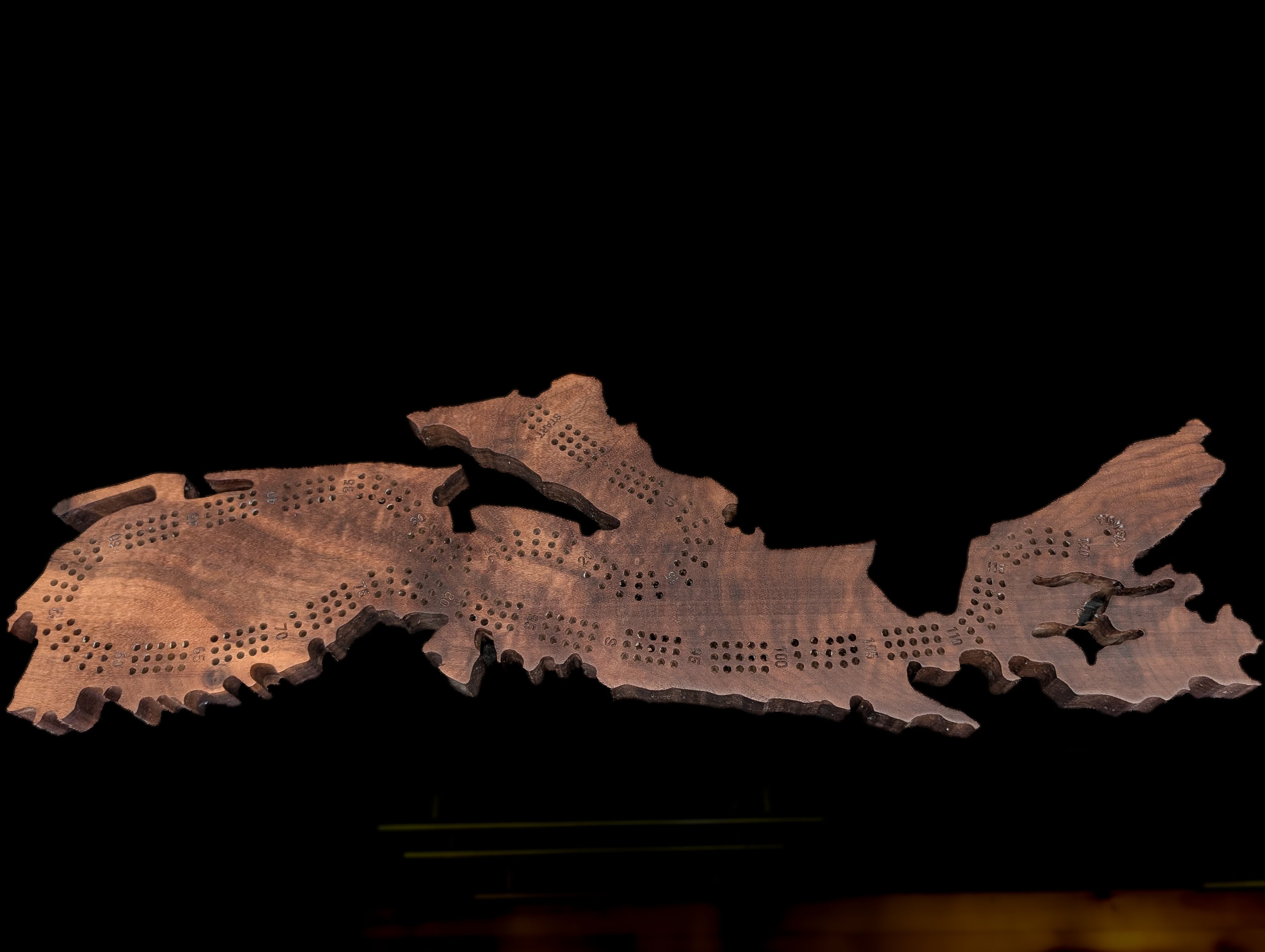 Nova Scotia shaped cribbage board.